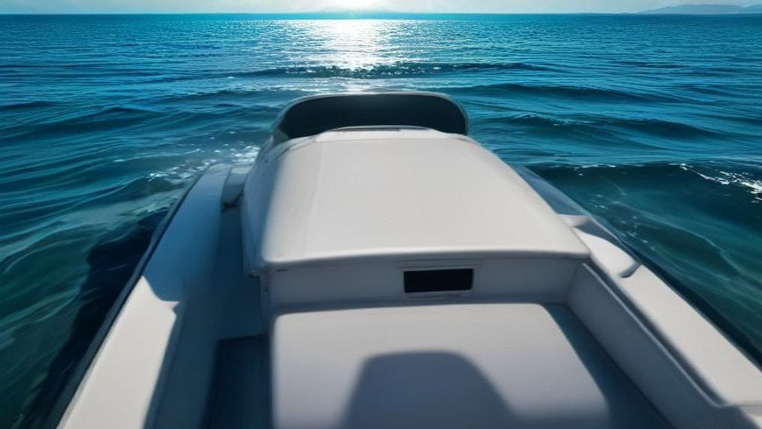 Coastal day-boat view toward open water in bright natural light