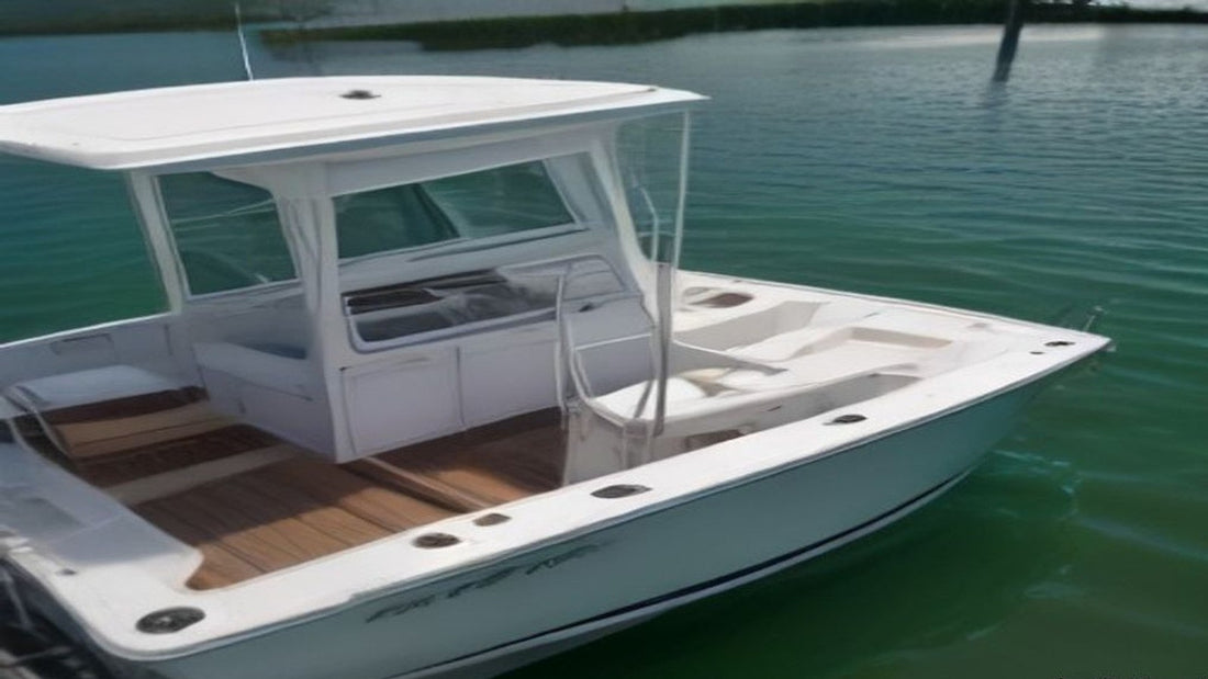 Day-trip center console along coastal marsh ICW in sun