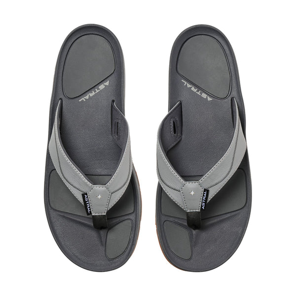 Astral Filipe Men's Flip Flop in Seagull Gray, top view of the pair