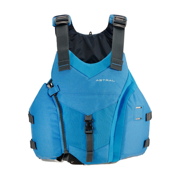 Astral Ringo Life Jacket in Shibori Blue, front view