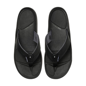 Astral Filipe Men's Flip Flop in Space Black, top view of the pair