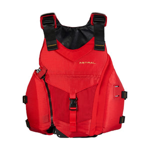 Astral Layla Women's Life Jacket in Lava Red, front view