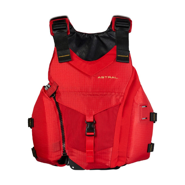Astral Layla Women's Life Jacket in Lava Red, front view