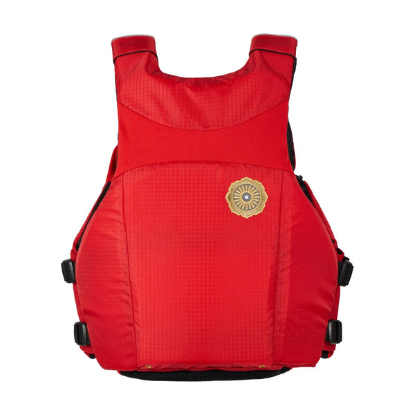 Astral Layla Women's Life Jacket in Lava Red, back view
