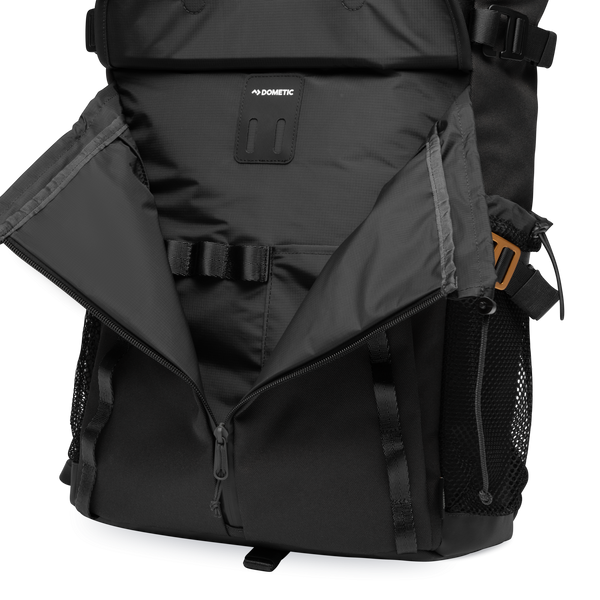 Dometic Unrestricted 24L Cooler Backpack in Slate, in use