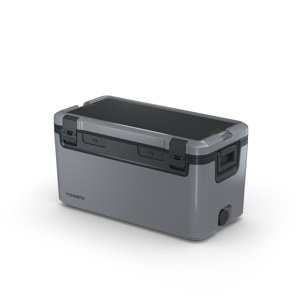 Dometic Recon Hardside 69L cooler in Silt, front view