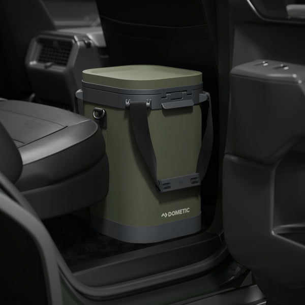 Dometic Recon Softside ZL Small soft cooler in Lichen, open lid