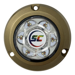 SC2 color-changing bronze surface-mount underwater light