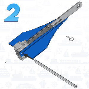 Fluke Anchor - Retractable Shaft (5 lbs)