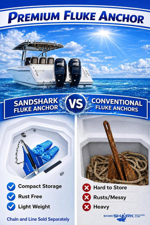 Fluke Anchor - Retractable Shaft (5 lbs)