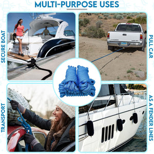 4-Pack Dock Lines (1/2" x 15')