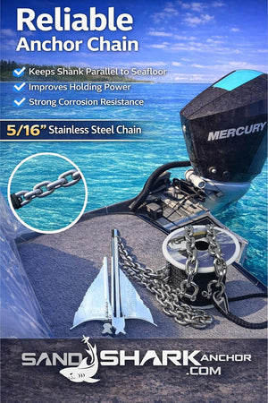 100ft Anchor Line & 5ft Stainless Steel Chain