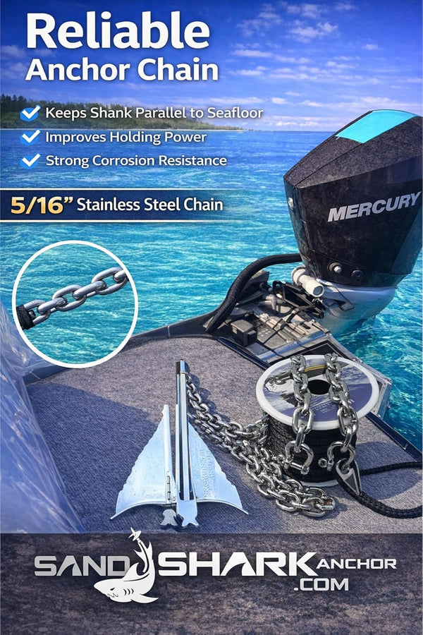 100ft Anchor Line & 5ft Stainless Steel Chain
