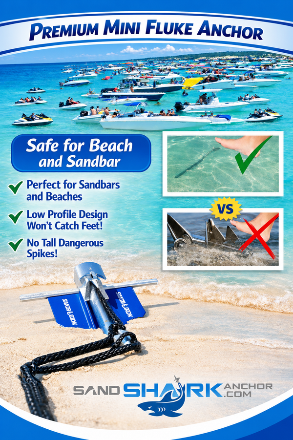 Mini Fluke Anchor with Line & Case
