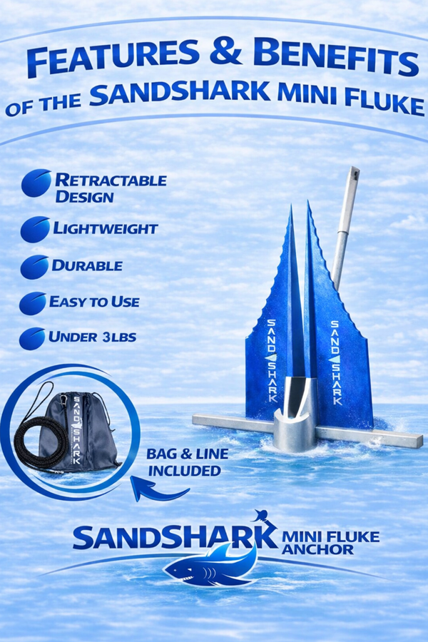 Mini Fluke Anchor with Line & Case