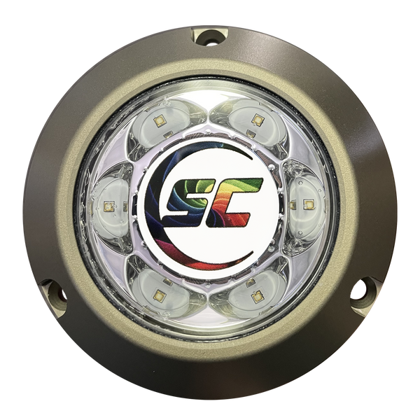 SC3 color-changing aluminum surface-mount underwater light