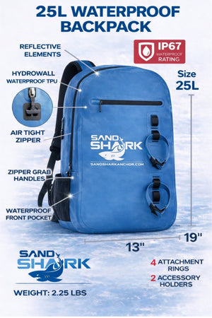 25L Waterproof Backpack with Airtight Zipper