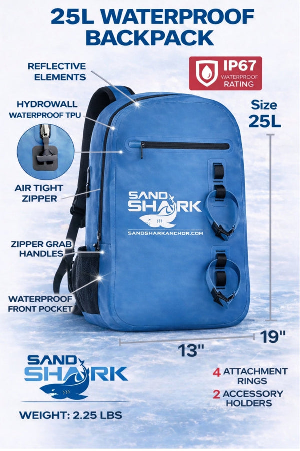 25L Waterproof Backpack with Airtight Zipper