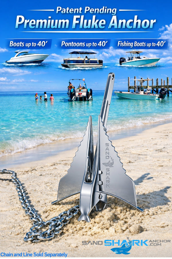 316 Stainless Fluke Anchor - Retractable Shaft (13 lbs)