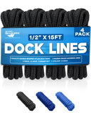 4-Pack Dock Lines (1/2" x 15')