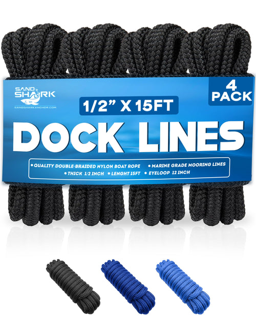 4-Pack Dock Lines (1/2" x 15')